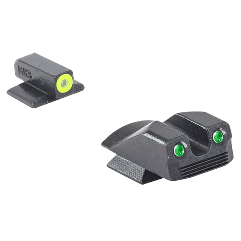 Meprolight Hyper-Bright Kimber Micro/Micro9 Fixed Yellow Ring/Green Dot Tritium Illum Pistol Sight Set 0412293121