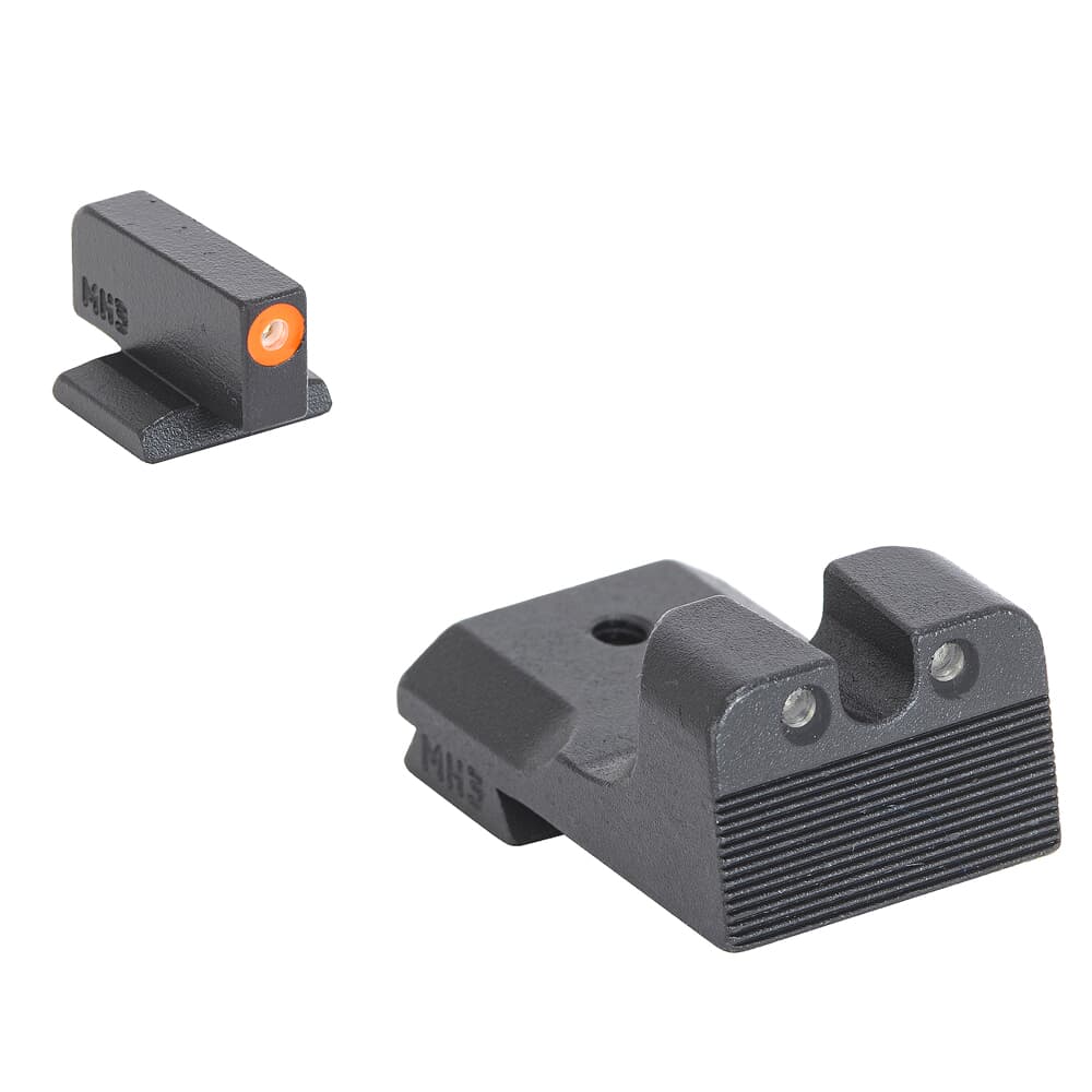 Meprolight Hyper-Bright Kimber 1911 Fixed Orange Ring/Green Dot Tritium Suppressor Pistol Sight Set 0412303131