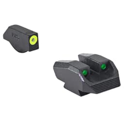 Meprolight Hyper-Bright Kimber K6/DASA Revolver Fixed Yellow Ring/Green Dot Tritium Illum Pistol Sight Set 0412313121