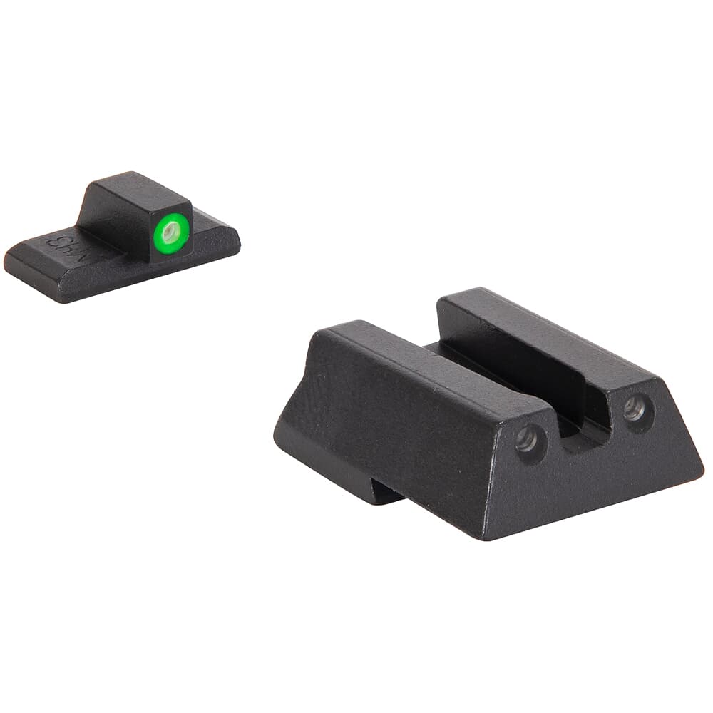 Meprolight Hyper-Bright H&amp;K 45/45C/P30/VP9/SFP9 (Not VP2020) Fixed Green Ring/Dot Tritium Illum Pistol Sight Set 0415453111