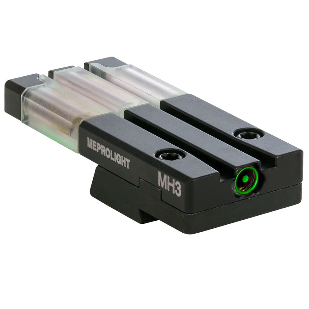 Meprolight FT Bullseye H&amp;K 45/45C/P30/VP9/SFP9 (Not VP2020) Green Fiber-Tritium Illum Rear Optical Pistol Sight 0631253108