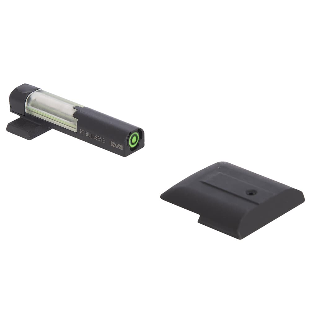 Meprolight FT Bullseye H&amp;K 45/45C/P30/VP9/SFP9 Green Fiber-Tritium Illum Front Optical Pistol Sight 0632253108
