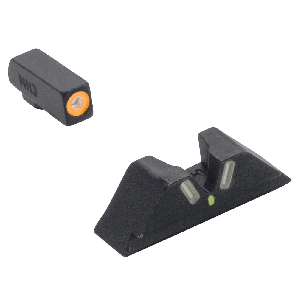 Meprolight Hyper-Bright V-Sight GLOCK Orange Ring/Green Fixed Pistol Sight Set 402143131