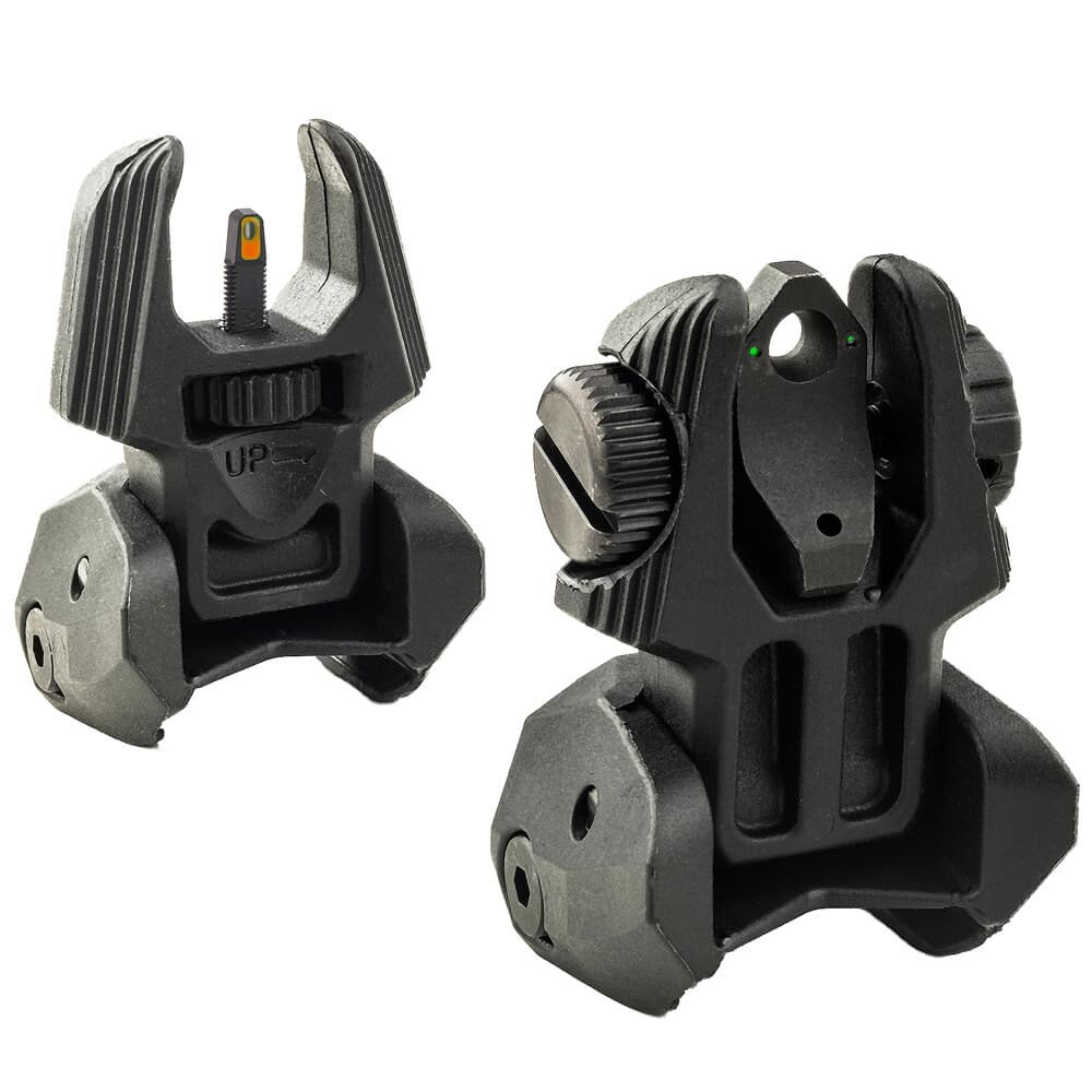 Meprolight FRBS M2D Hyper-Bright Orange Front/2-Dot Green Rear Tritium Illum Flip Backup Sight Set 403220