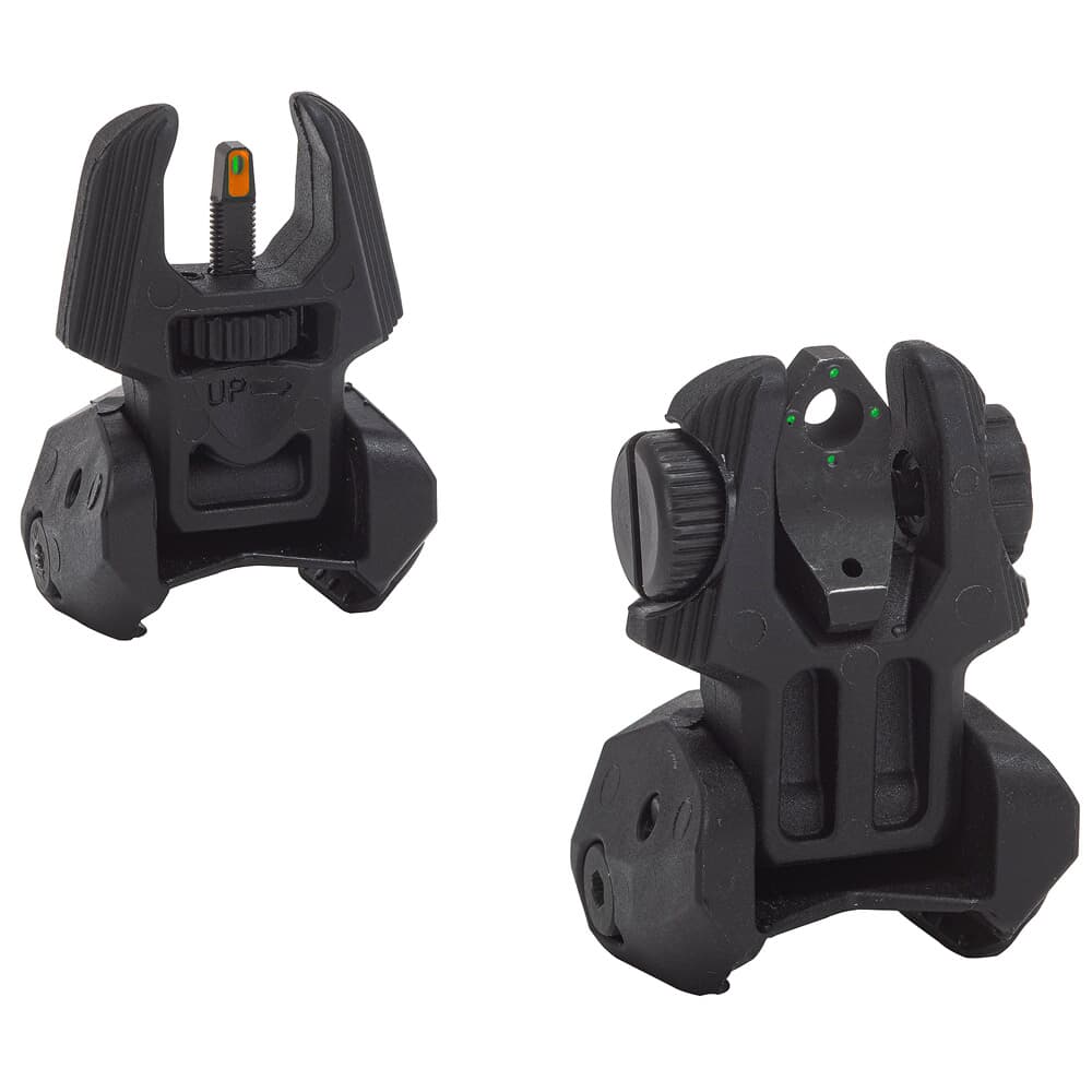 Meprolight FRBS M4D Hyper-Bright Orange Front/4-Dot Green Rear Tritium Illum Flip Backup Sight Set 403240