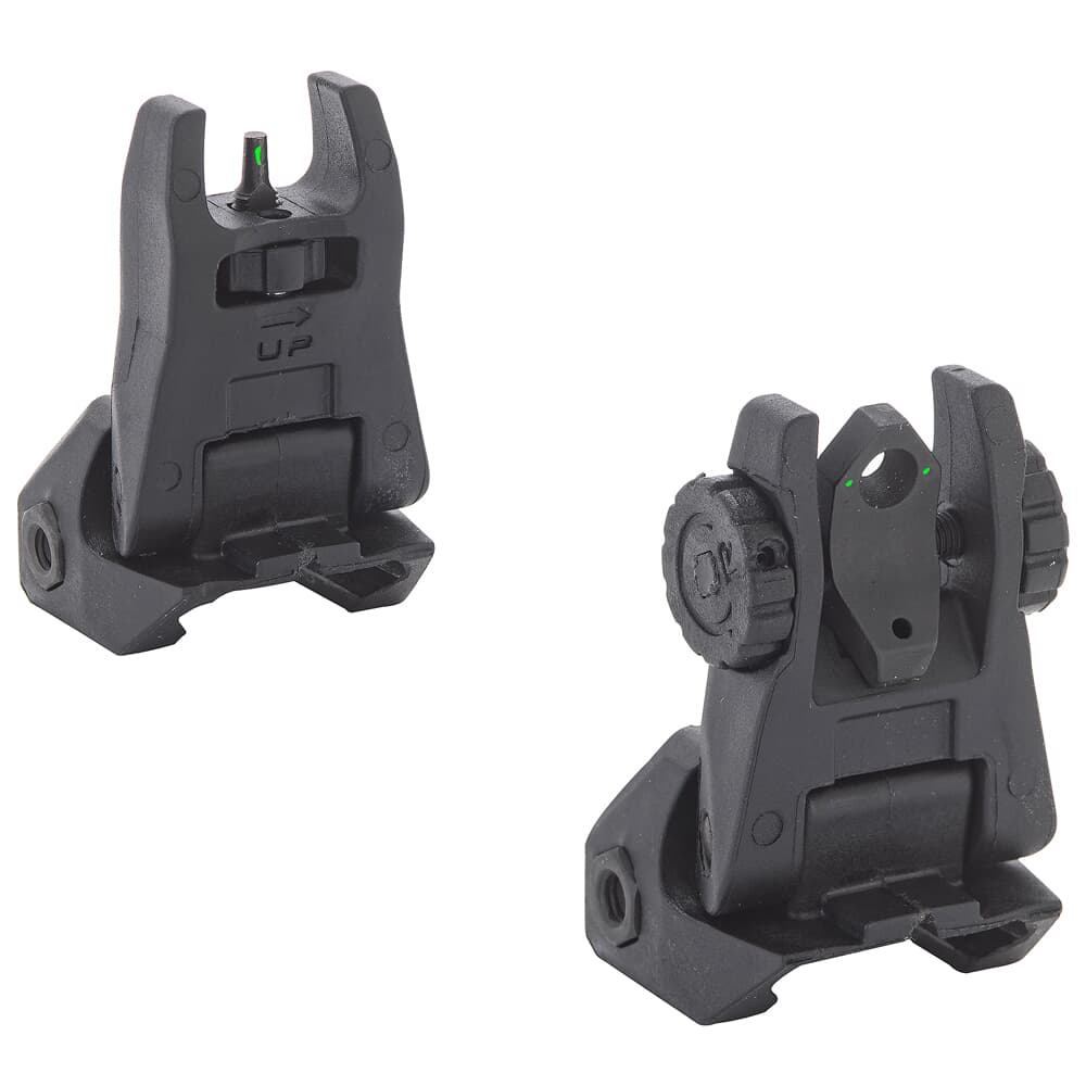 Meprolight FUBS M2D Tru-Dot Green Front/2-Dot Rear Tritium Illum Flip Backup Sight Set 404100