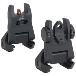Meprolight FABS M4D Hyper-Bright Orange Front/4-Dot Green Rear Tritium Illum Aluminum Flip Backup Sight Set 404200