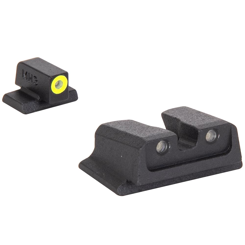 Meprolight Hyper-Bright S&amp;W M&amp;P Full-Size Yellow Ring/Green Fixed Pistol Sight Set 417663121