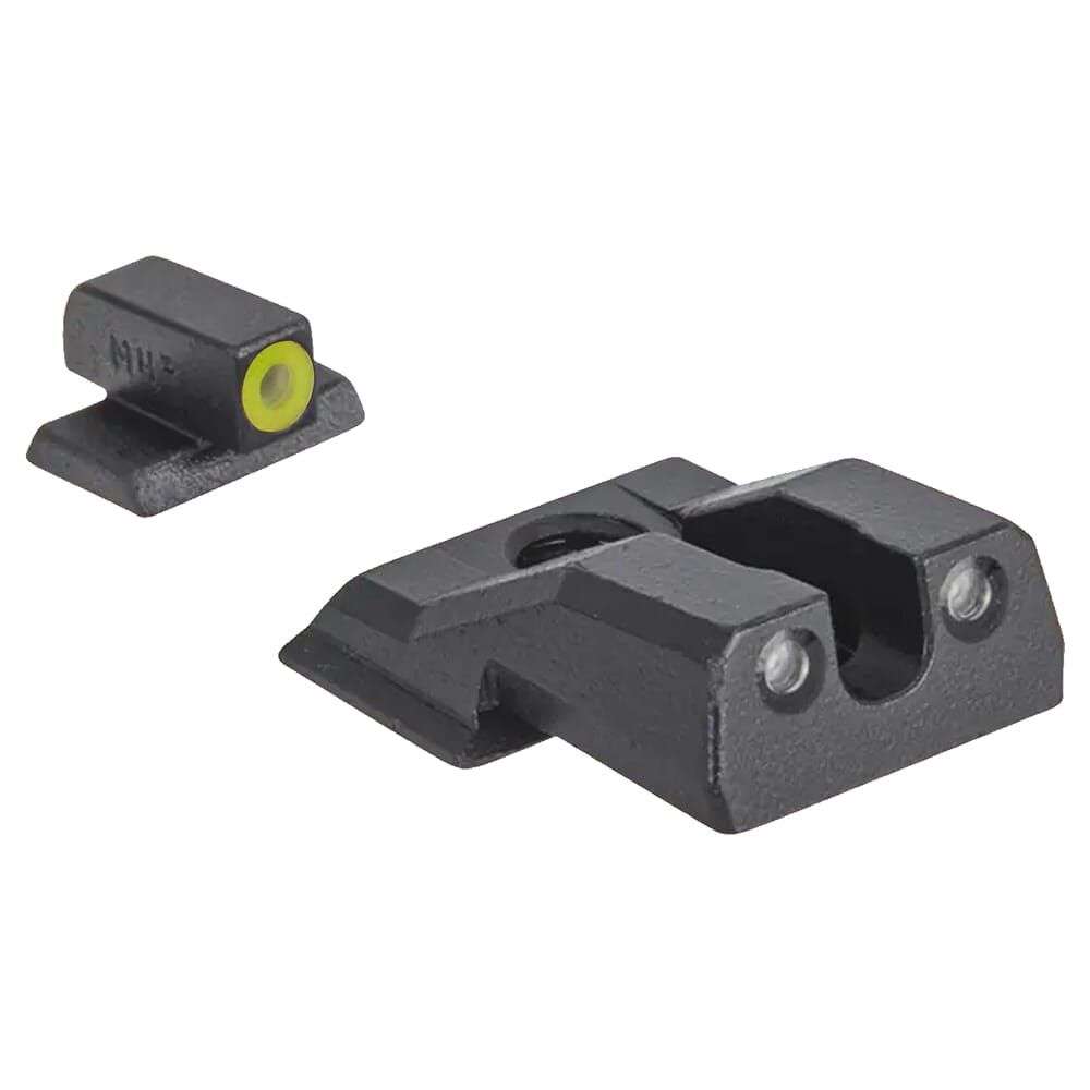 Meprolight Hyper-Bright S&W M&P EZ Yellow Ring/Green Fixed Pistol Sight Set 417713121