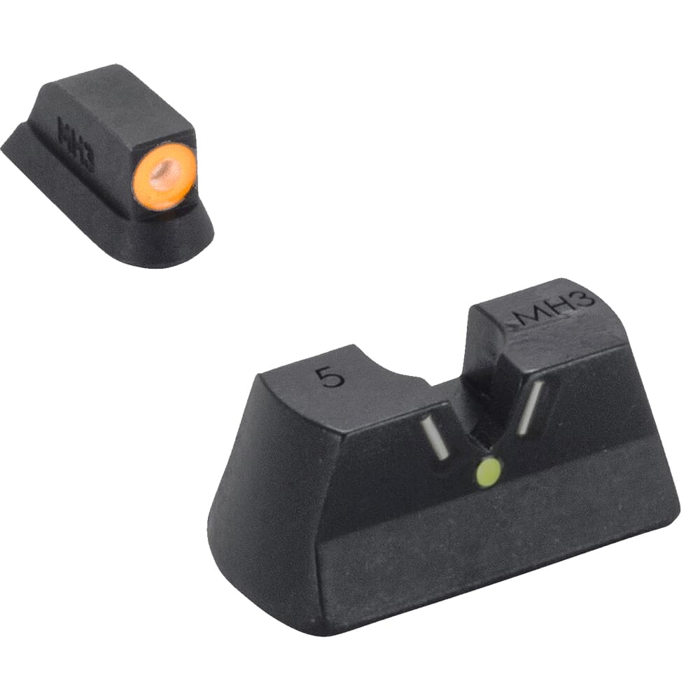 Meprolight Hyper-Bright V-Sight CZ 75/85/97/SP01 Orange Ring/Green Fixed Pistol Sight Set 477903131