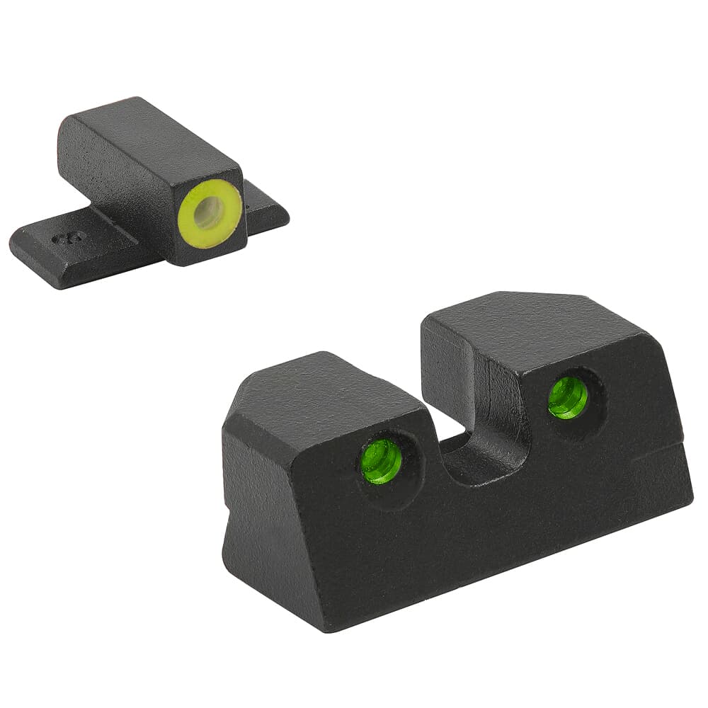Meprolight Hyper-Bright IWI Masada Yellow Ring/Green Fixed Pistol Sight Set 495873121