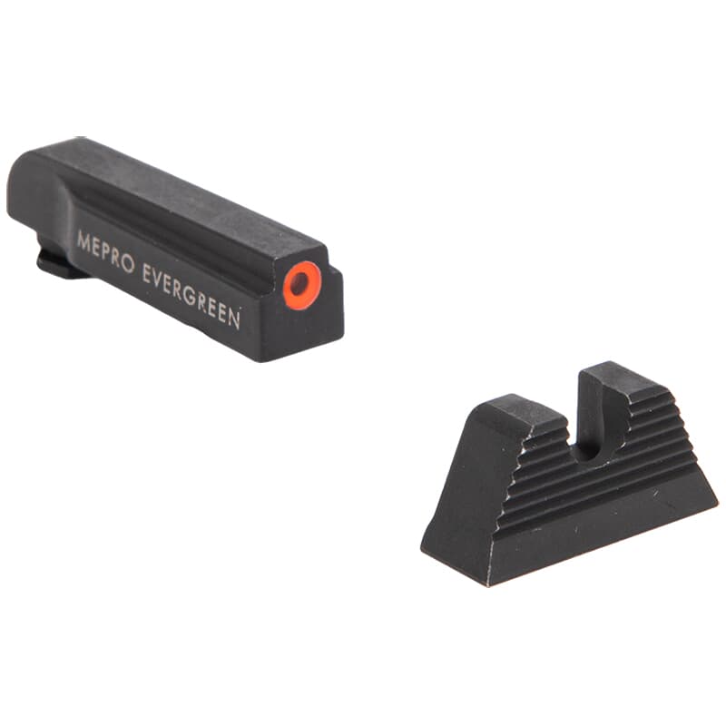Meprolight Evergreen Glock (All Models) Orange Ring/Blank Pistol Sight Set 83101001