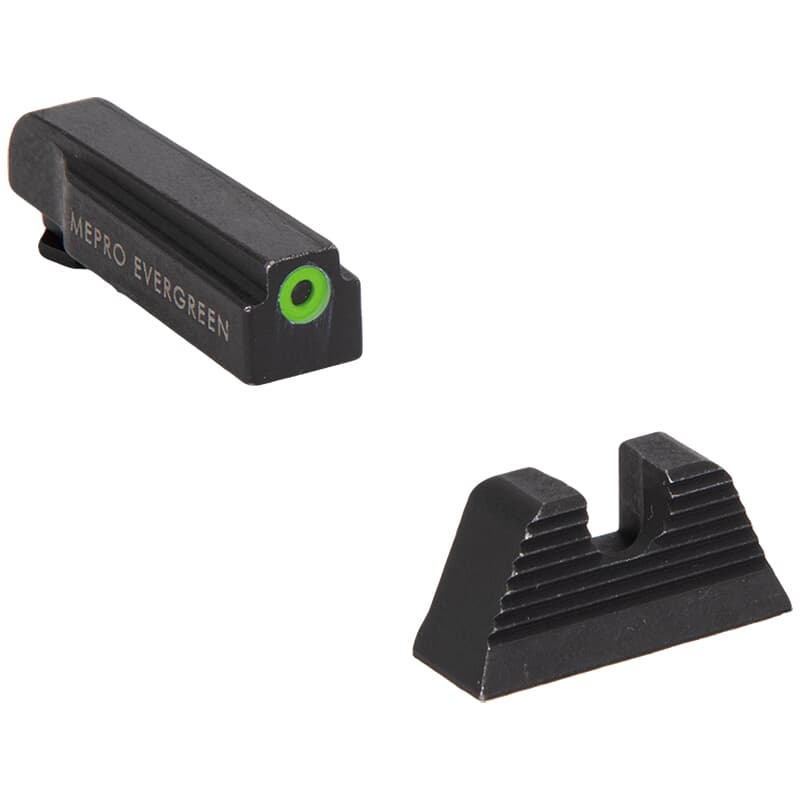 Meprolight Evergreen Glock (All Models) Green Ring/Blank Pistol Sight Set 83201001