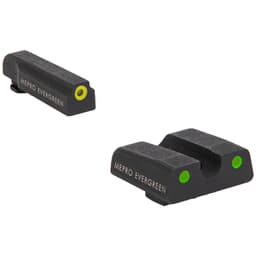 Meprolight Evergreen Glock (All Models) Yellow Ring/Green Pistol Sight Set 83300001