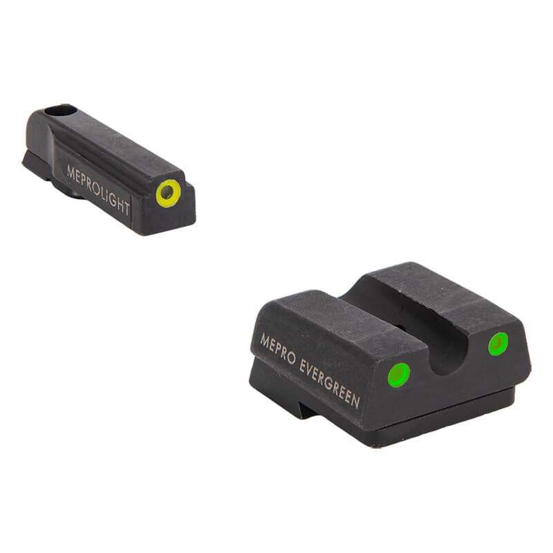 Meprolight Evergreen CZ P10 Yellow Ring/Green Pistol Sight Set 83300011