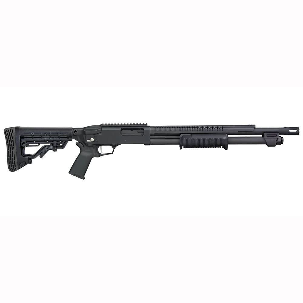 Mossberg 590R Tactical 12ga 18.5&quot; Bbl Black 6+1 Shotgun w/MOE+ Grip, Breacher Bbl, Heat Shield &amp; Forward Mounted M-LOK Bracket 50761
