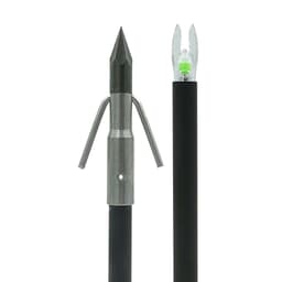 Muzzy Bowfishing Lighted Carbon Arrow Carp Point w/Green Nockturnal Nock & Slide 1320-CBS