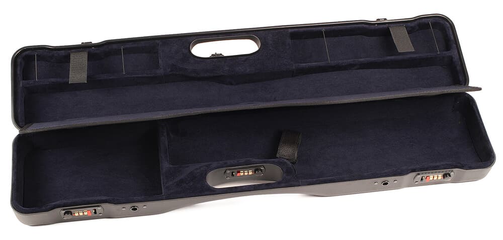 Negrini Uplander O/U or SXS Upland Shotgun Case w/ QD Padded Shoulder Strap Black/Blue Interior 16405LR/5541