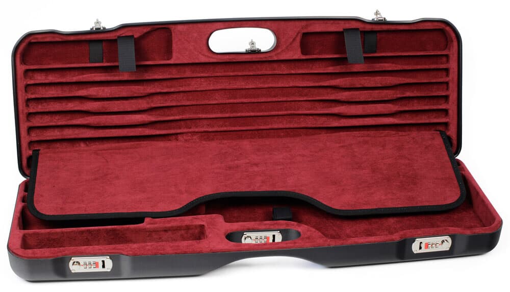 Negrini One Gun Skeet High Rib with Forend Off Black Bordeaux Interior 1659LR-TS/5160