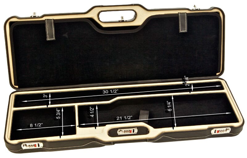 Negrini Two Gun 30.5" Case Black Leather & Creme/Black 1670PPL/5055