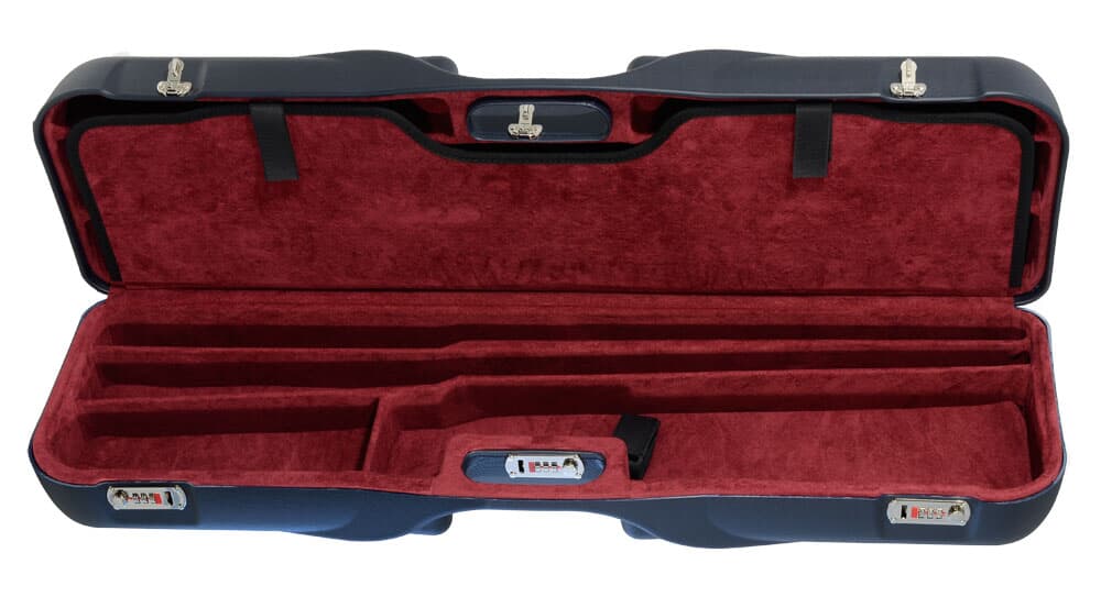 Negrini One Shotgun Four Bbl 34-5/8" Case Blue/Bordeaux 1646LR-4C/5229