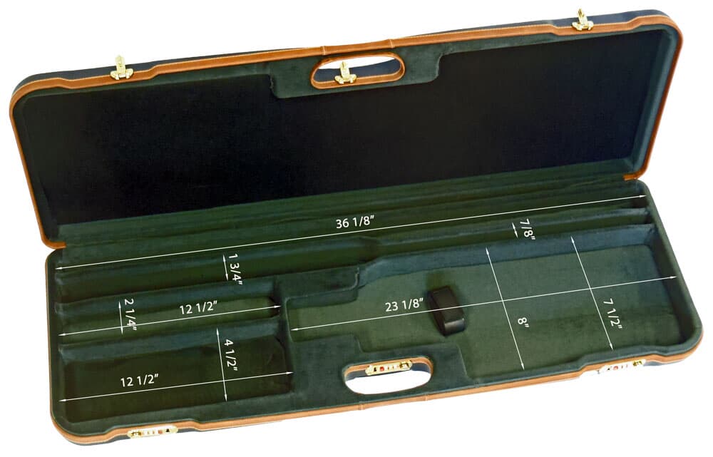 Negrini One Shotgun Two Bbl 36.5&quot; Case Blue/Gray/Tan Trim 1653LX/5005