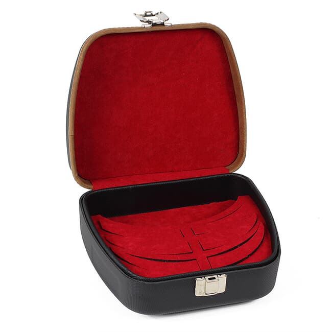 Negrini Eyeglass Case ABS Black/Bordeaux 3105LXX/5584