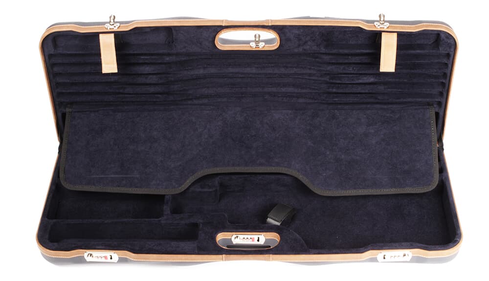 Negrini One Gun Two Barrels 33.25in Med to High Rib Blue/Tobacco Leather Blue interior 1652LX-TUBE/5212
