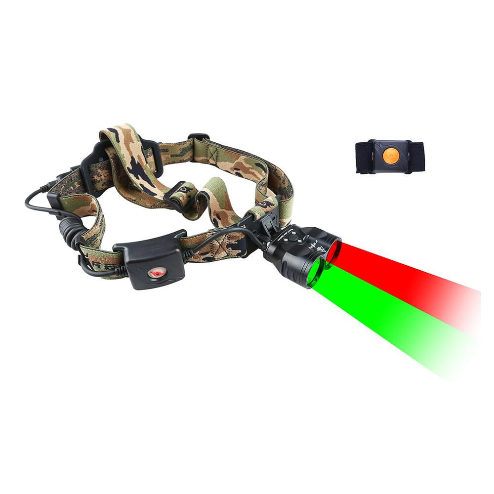 Night Eyes Red/Green Wireless Remote Dual Color Beam Headlamp Kit HL55-R/G