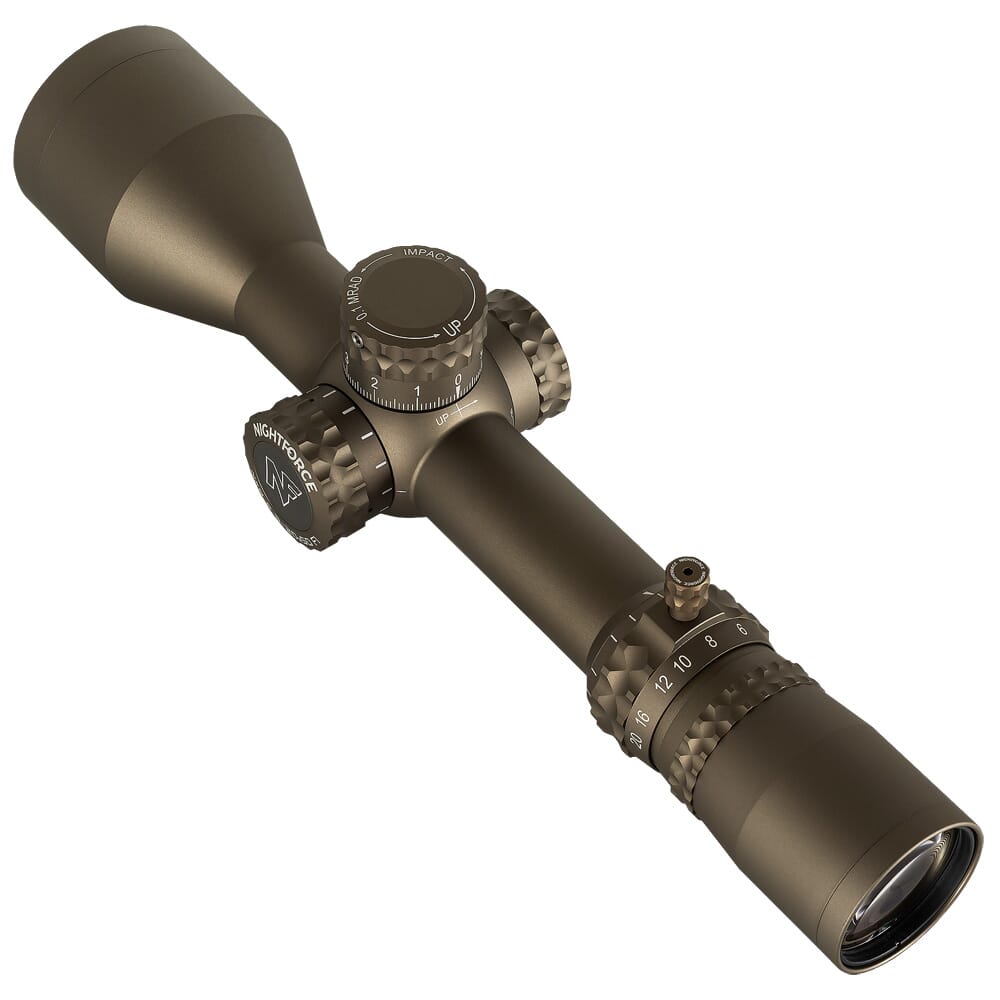 Nightforce NX8 2.5-20x50mm F1 ZeroStop .1 MRAD DigIllum PTL TReMoR3 Dark Earth Riflescope C664