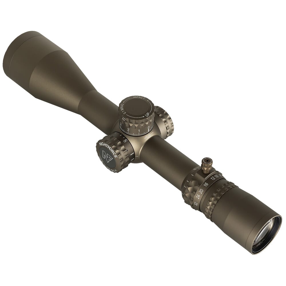 Nightforce NX8 4-32x50mm F1 ZeroStop .1 MRAD DigIllum PTL TReMoR3 Dark Earth FDE Riflescope C666