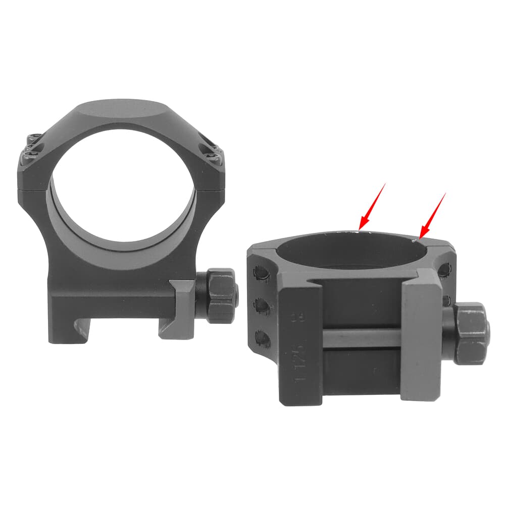 Nightforce USED Ultralite 1.125" High 34mm 6 Bolt Ring Set A210 - Scratched, No Packaging UA2936 UA2936