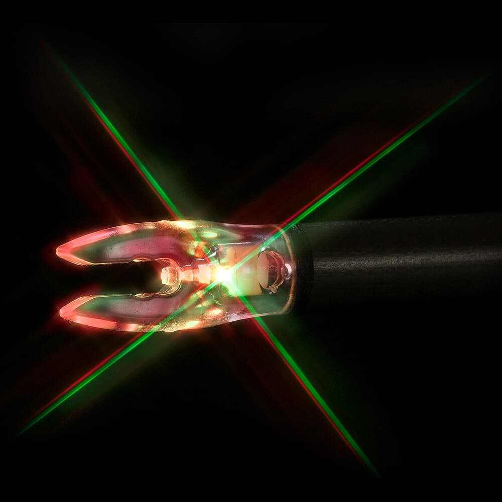 Nockturnal FIT Universal Strobing Red &amp; Green Lighted Nock 3pk NT-300