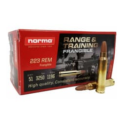 Norma Range & Training .233 Rem 51gr Lead-Free Frangible Ammo (50/box) 630840050
