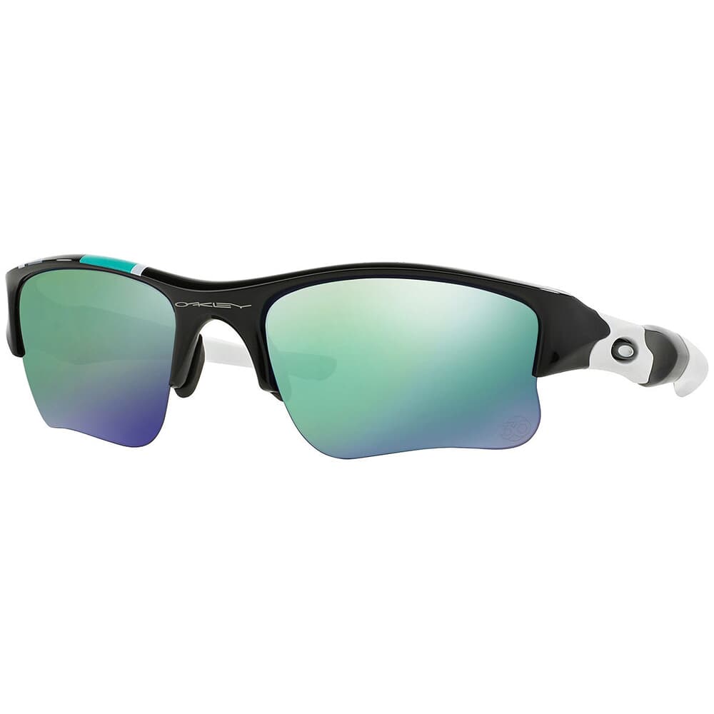 Oakley Flak Jacket XLJ Polished Black w/Jade Iridium Lenses 26-265