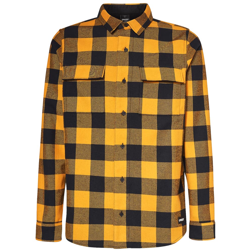 Oakley Bear Cozy Amber Yellow/Black Check Flannel Shirt Medium FOA402577-9GW-M