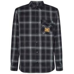 Oakley TC Skull Black/Gray Check Flannel Shirt Small FOA403651-9FP-S