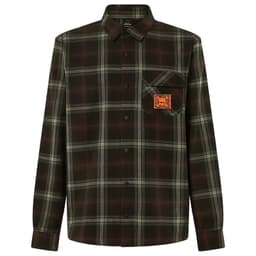 Oakley TC Skull Green/Brown Check Flannel Shirt Medium FOA403651-9WX-M