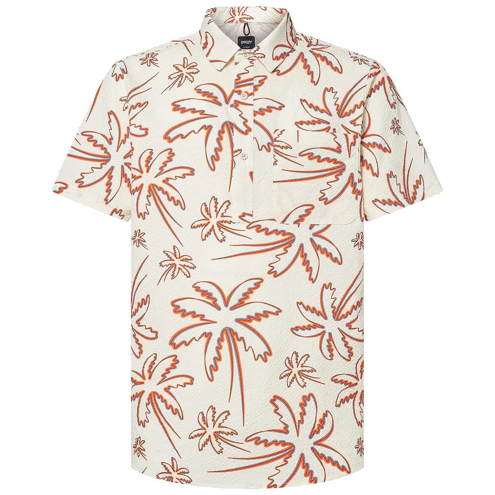 Oakley Deco Palms RC Three Lines Palms Arctic SS Button-Down Shirt XXL FOA404293-9S8-XXL