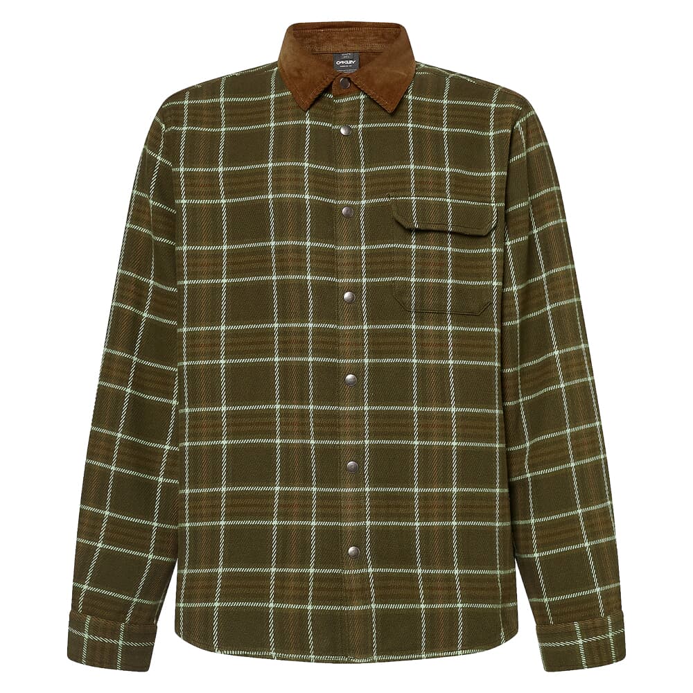 Oakley Bear Cozy 2.0 New Dark Brush Check Flannel Shirt Medium FOA404839-9B4-M