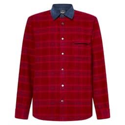 Oakley Bear Cozy 2.0 Iron Red Check Flannel Shirt Large FOA404839-9E8-L