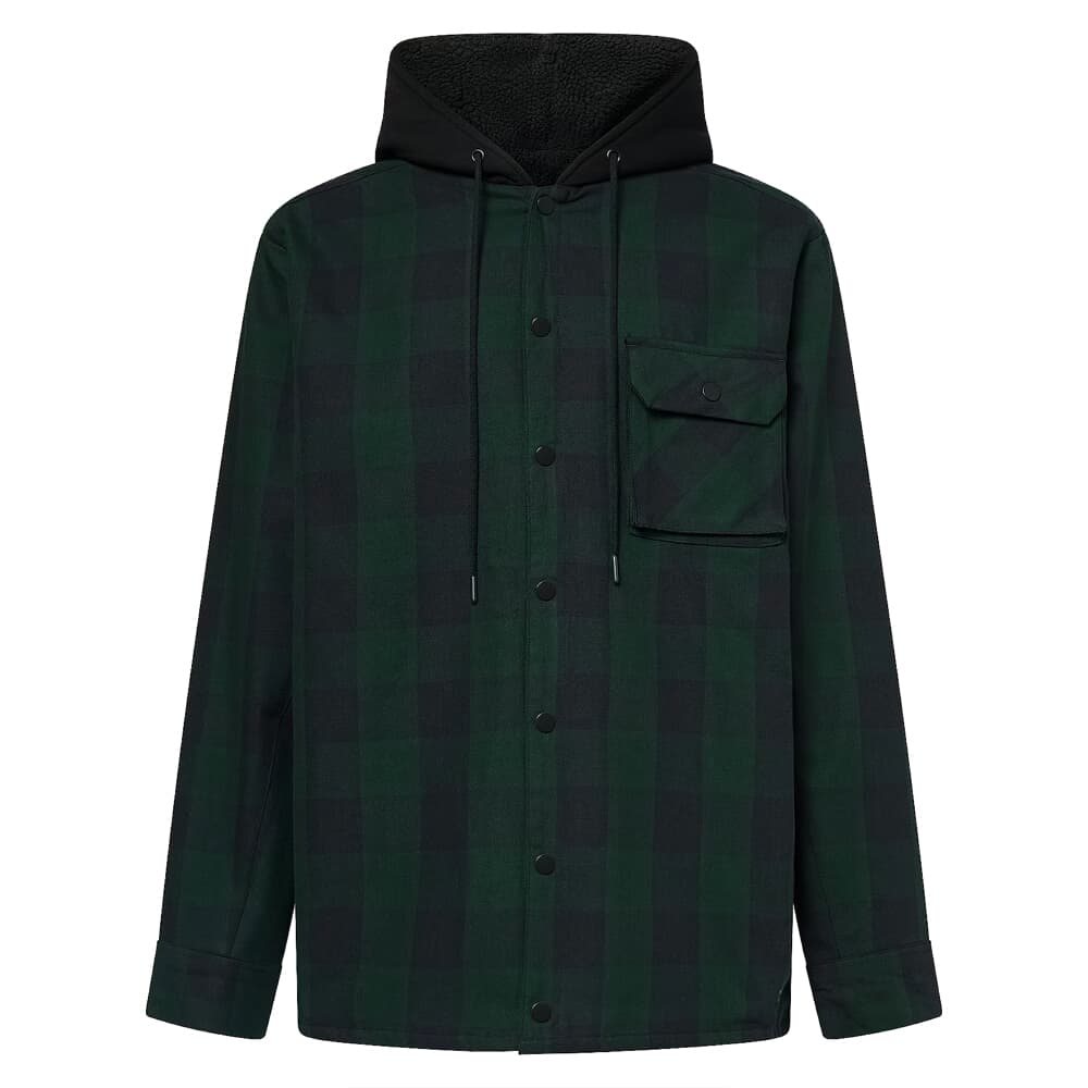 Oakley Bear Cozy Black/Green Check Hooded Jacket XXL FOA404860-9F2-XXL