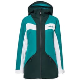 Oakley Women's TNP TBT Green Lake/White/Hunter Green Insulated Jacket Medium FOA500319-9NA-M