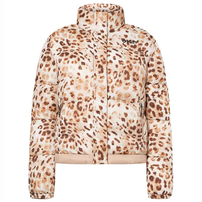 Oakley Women's TNP Cheeta Tie-Dye Print Puffy Jacket XL FOA500468-9WE-XL