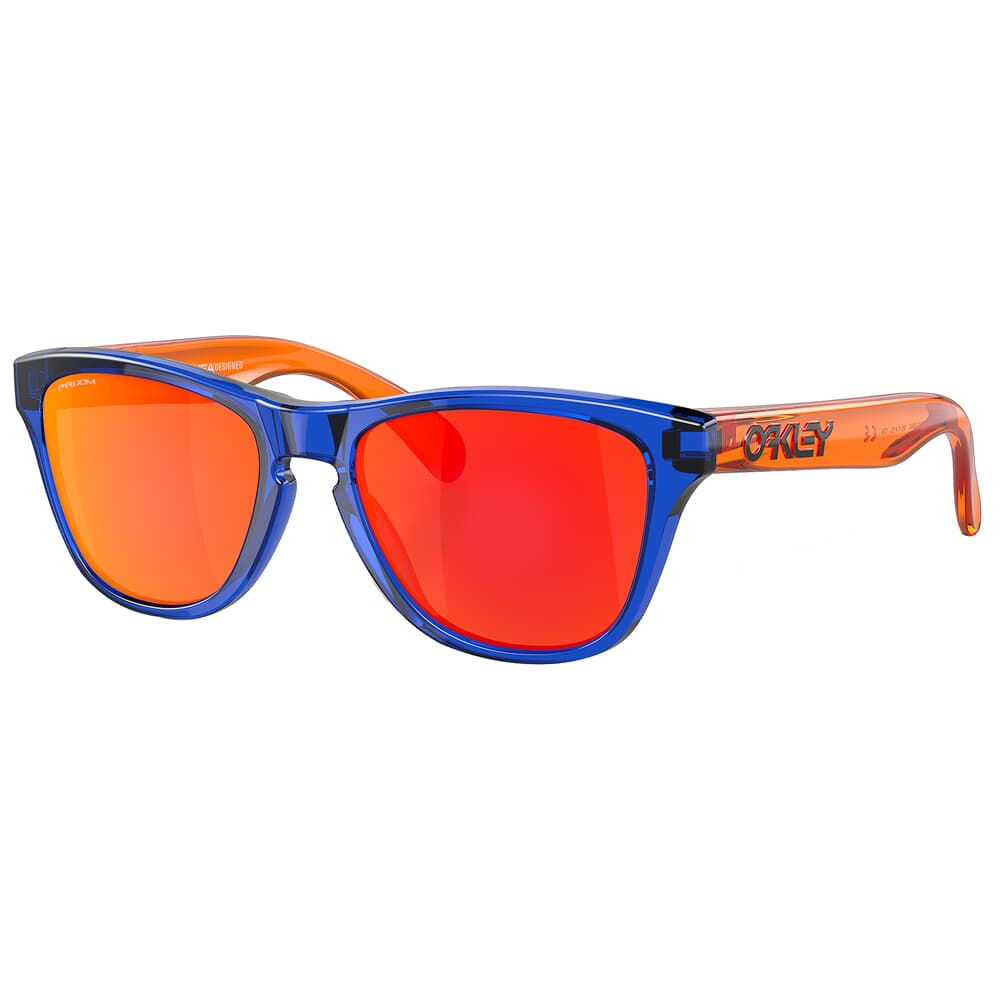 Oakley Frogskins XXS Crystal Blue w/PRIZM Ruby Lenses OJ9009-0648