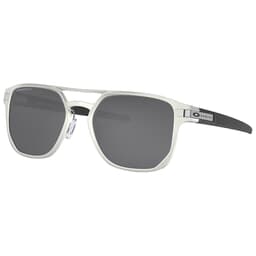 Oakley Latch Alpha Matte Silver w/PRIZM Black Polarized Lenses OO4128-0153