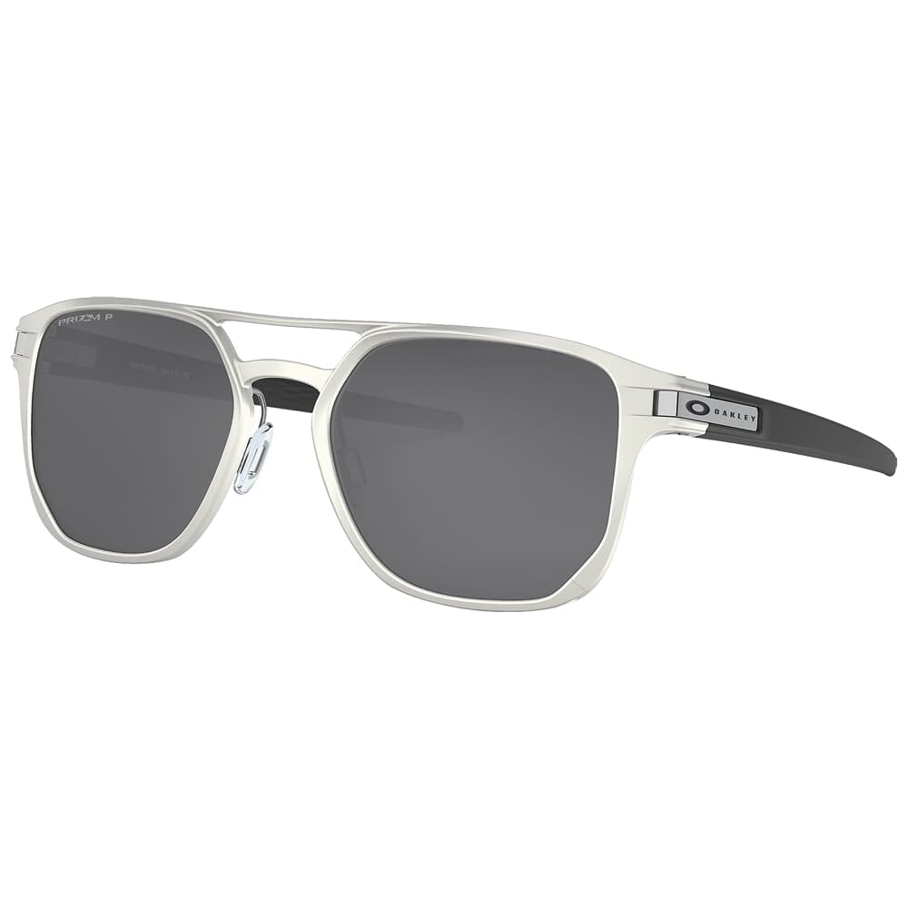 Oakley Latch Alpha Matte Silver w/PRIZM Black Polarized Lenses OO4128-0153