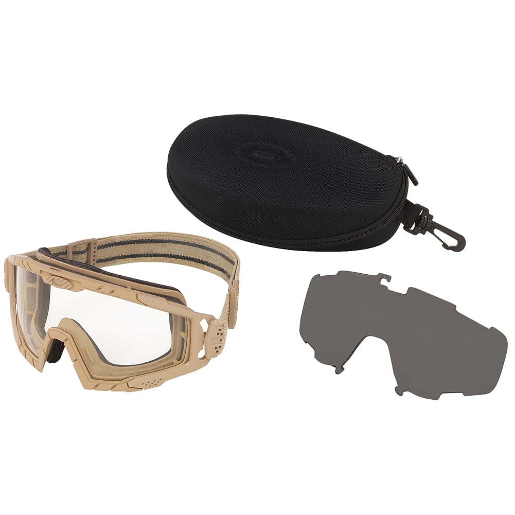 Oakley SI Ballistic Goggle 2.0 Dark Bone w/Clear and Grey Lens Array OO7035-07
