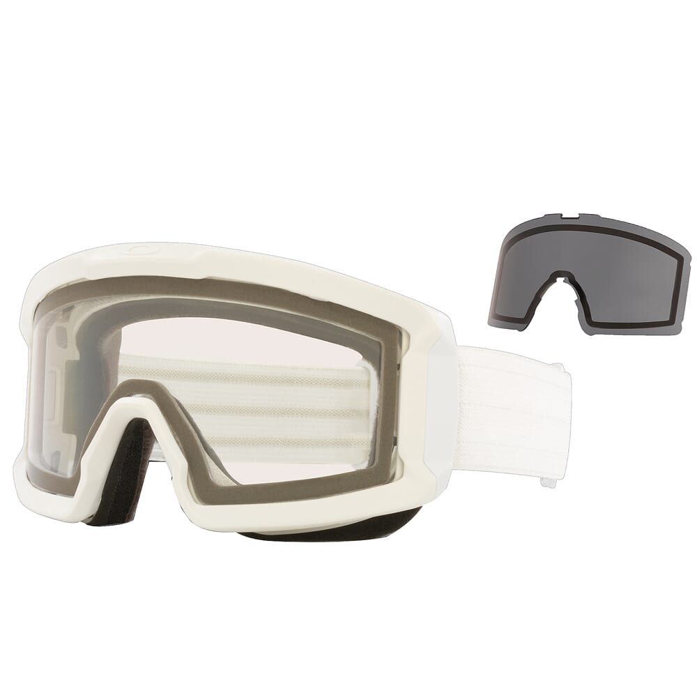 Oakley SI Ballistic Line Miner Whiteout Goggles w/Clear & Grey Lenses OO7119-06