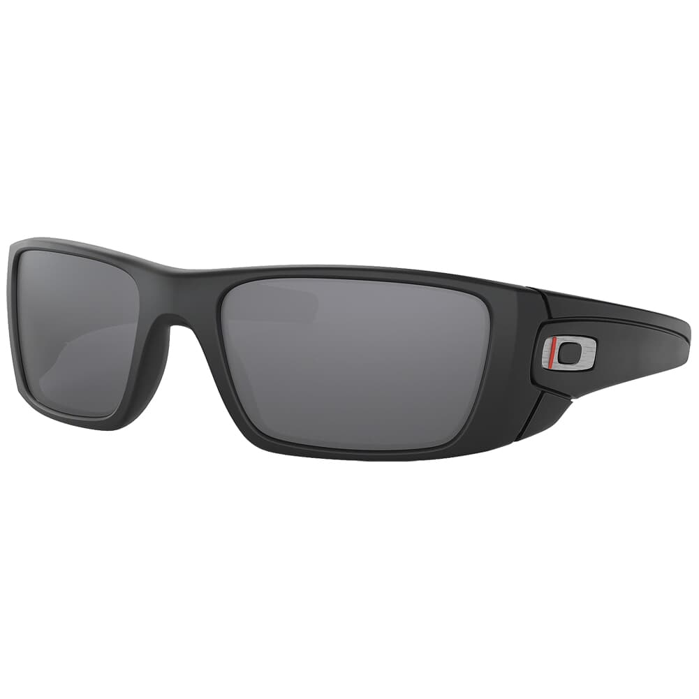 Oakley SI Fuel Cell Thin Red Line Satin Black w/Black Iridium Lenses OO9096-I060